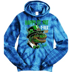 Happy St Pat Rex Day Dino St Patricks Day Tie Dye Hoodie