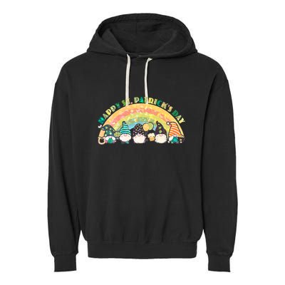 Happy St. PatrickS Day Leprechaun Gnomes Garment-Dyed Fleece Hoodie