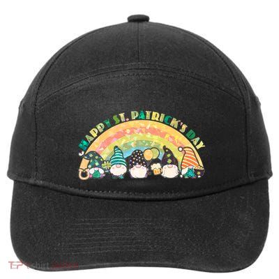 Happy St. PatrickS Day Leprechaun Gnomes 7-Panel Snapback Hat