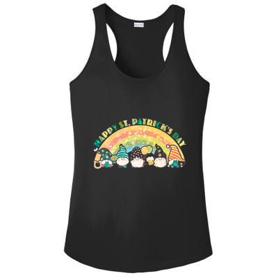 Happy St. PatrickS Day Leprechaun Gnomes Ladies PosiCharge Competitor Racerback Tank