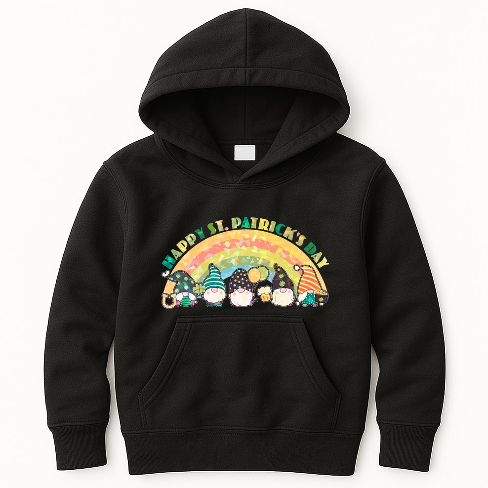 Happy St. PatrickS Day Leprechaun Gnomes Kids Hoodie