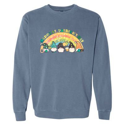 Happy St. PatrickS Day Leprechaun Gnomes Garment-Dyed Sweatshirt