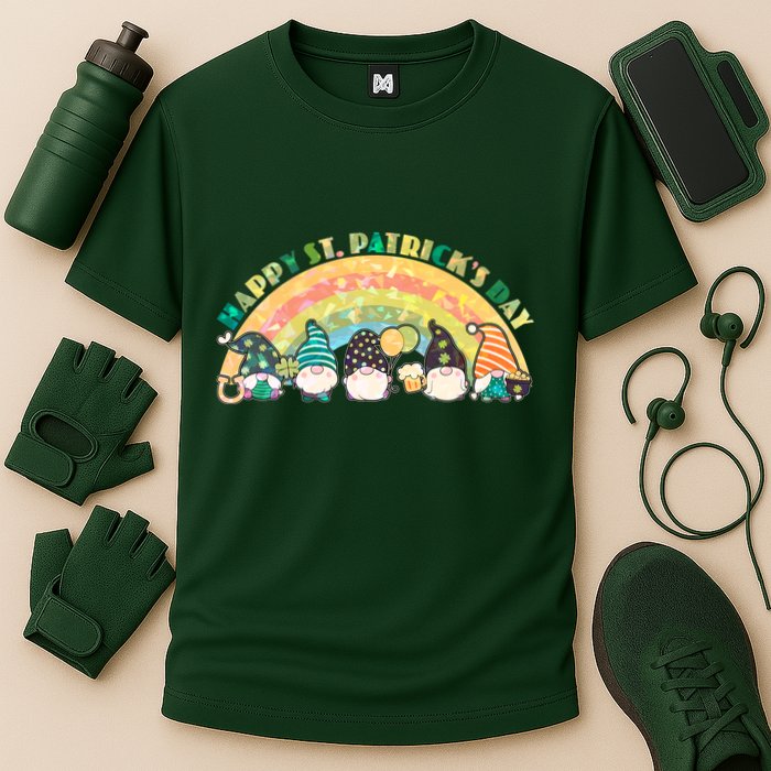 Happy St. PatrickS Day Leprechaun Gnomes Cooling Performance Crew T-Shirt