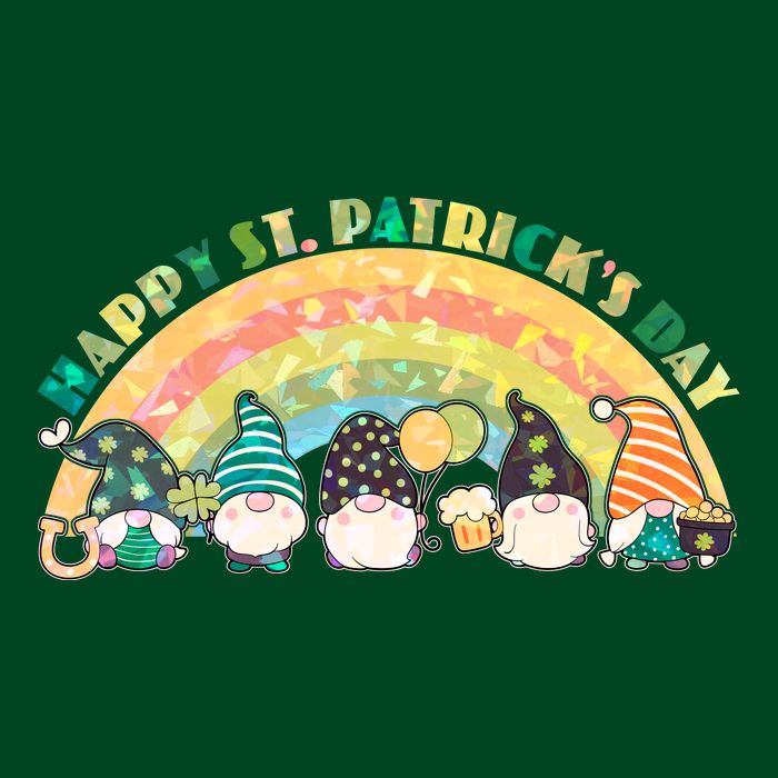 Happy St. PatrickS Day Leprechaun Gnomes Button