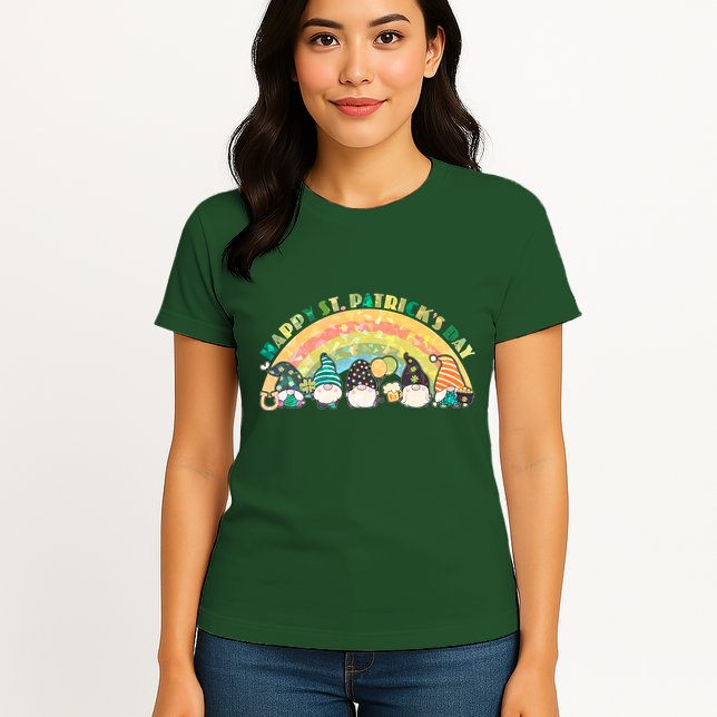 Happy St. PatrickS Day Leprechaun Gnomes Womens T-Shirt