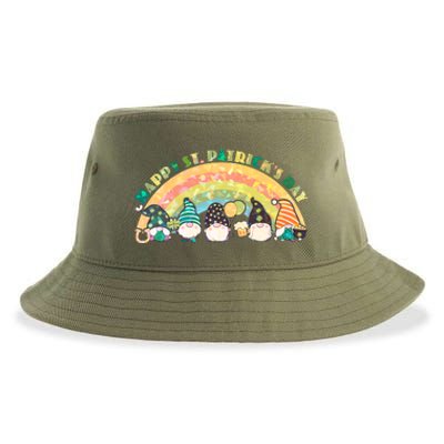 Happy St. PatrickS Day Leprechaun Gnomes Sustainable Bucket Hat