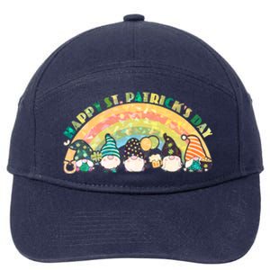 Happy St. PatrickS Day Leprechaun Gnomes 7-Panel Snapback Hat