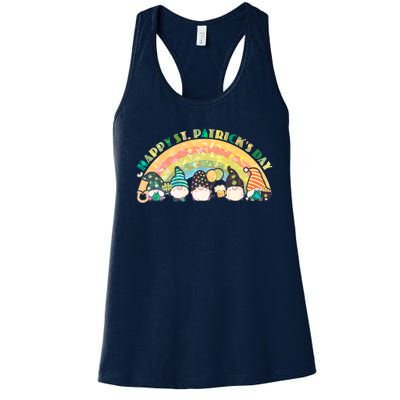 Happy St. PatrickS Day Leprechaun Gnomes Women's Racerback Tank