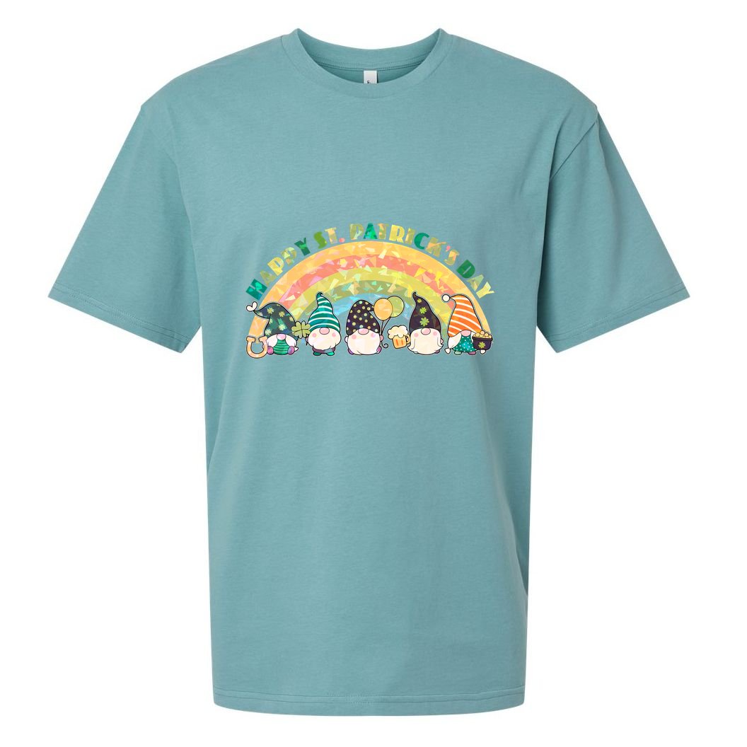 Happy St. PatrickS Day Leprechaun Gnomes Sueded Cloud Jersey T-Shirt