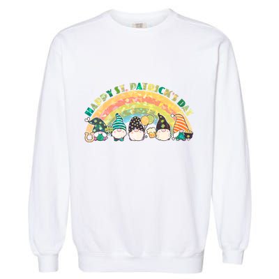 Happy St. PatrickS Day Leprechaun Gnomes Garment-Dyed Sweatshirt