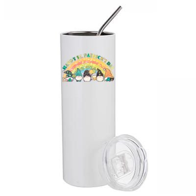 Happy St. PatrickS Day Leprechaun Gnomes Stainless Steel Tumbler