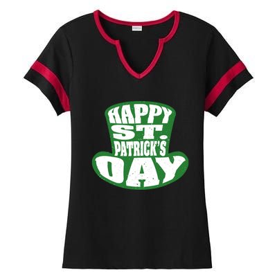 Happy St. Patrick’s Day Ladies Halftime Notch Neck Tee