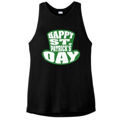 Happy St. Patrick’s Day Ladies PosiCharge Tri-Blend Wicking Tank