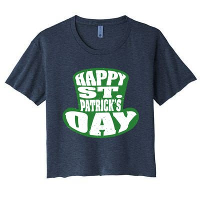 Happy St. Patrick’s Day Women's Crop Top Tee