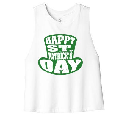 Happy St. Patrick’s Day Women's Racerback Cropped Tank