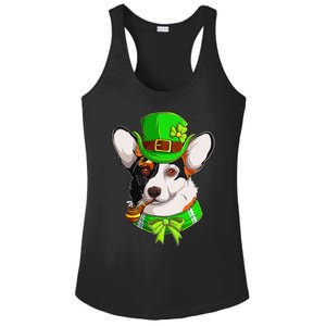 Happy St Patrick's Day Funy Saint Patricks Corgi Dog Gifts Ladies PosiCharge Competitor Racerback Tank