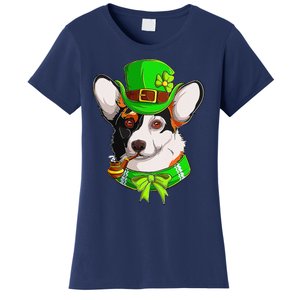 Happy St Patrick's Day Funy Saint Patricks Corgi Dog Gifts Women's T-Shirt