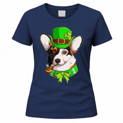 Happy St Patrick's Day Funy Saint Patricks Corgi Dog Gifts Women's T-Shirt