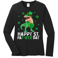 Happy St PaTRex Dinosaur Saint Patrick's Day For Boy Girl Ladies Long Sleeve Shirt