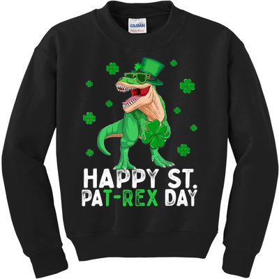 Happy St PaTRex Dinosaur Saint Patrick's Day For Boy Girl Kids Sweatshirt