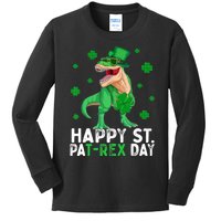 Happy St PaTRex Dinosaur Saint Patrick's Day For Boy Girl Kids Long Sleeve Shirt