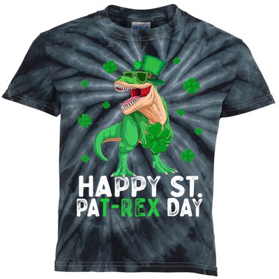 Happy St PaTRex Dinosaur Saint Patrick's Day For Boy Girl Kids Tie-Dye T-Shirt