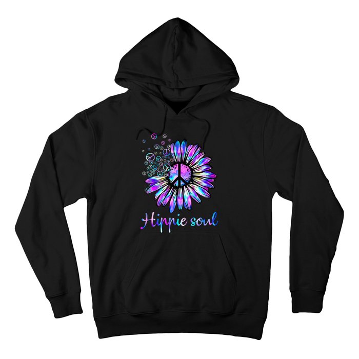 Hippie Soul Psychedelic Daisy Peace Sign Hoodie