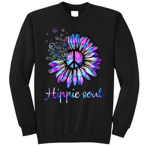 Hippie Soul Psychedelic Daisy Peace Sign Sweatshirt