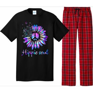 Hippie Soul Psychedelic Daisy Peace Sign Pajama Set