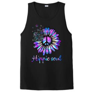 Hippie Soul Psychedelic Daisy Peace Sign PosiCharge Competitor Tank