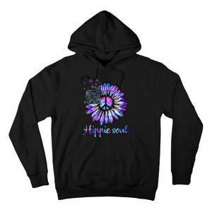 Hippie Soul Psychedelic Daisy Peace Sign Tall Hoodie