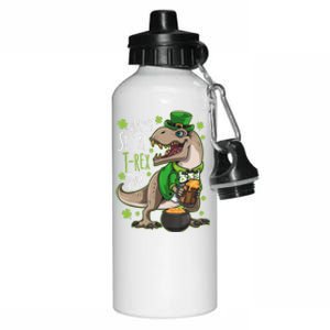 Happy St Patricks Day Dinosaur Dino Saurus Irish Shamrock Aluminum Water Bottle