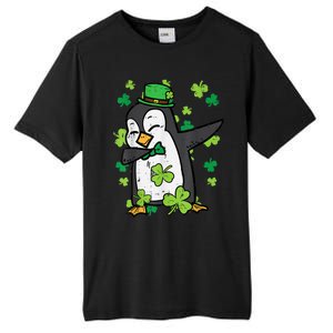 Happy St Patrick's Day Penguin Dab Saint Paddys Boys Girls s Tall Fusion ChromaSoft Performance T-Shirt