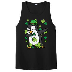 Happy St Patrick's Day Penguin Dab Saint Paddys Boys Girls s PosiCharge Competitor Tank