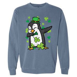 Happy St Patrick's Day Penguin Dab Saint Paddys Boys Girls s Garment-Dyed Sweatshirt