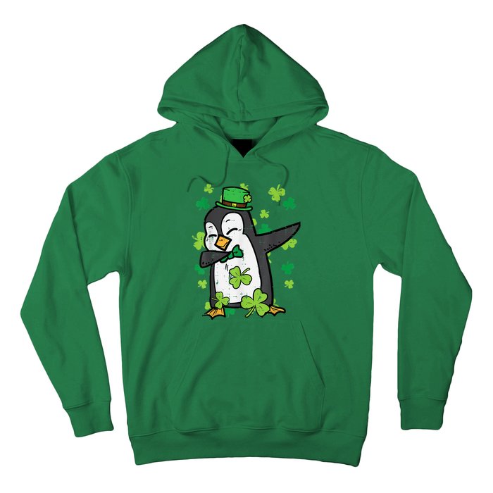 Happy St Patrick's Day Penguin Dab Saint Paddys Boys Girls s Hoodie