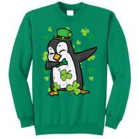 Happy St Patrick's Day Penguin Dab Saint Paddys Boys Girls s Sweatshirt