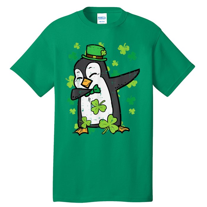 Happy St Patrick's Day Penguin Dab Saint Paddys Boys Girls s Tall T-Shirt