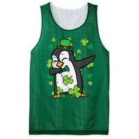 Happy St Patrick's Day Penguin Dab Saint Paddys Boys Girls s Mesh Reversible Basketball Jersey Tank