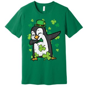 Happy St Patrick's Day Penguin Dab Saint Paddys Boys Girls s Premium T-Shirt