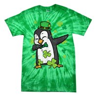 Happy St Patrick's Day Penguin Dab Saint Paddys Boys Girls s Tie-Dye T-Shirt