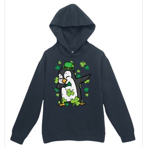 Happy St Patrick's Day Penguin Dab Saint Paddys Boys Girls s Urban Pullover Hoodie