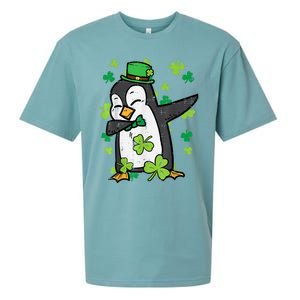 Happy St Patrick's Day Penguin Dab Saint Paddys Boys Girls s Sueded Cloud Jersey T-Shirt