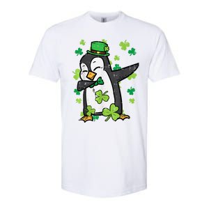 Happy St Patrick's Day Penguin Dab Saint Paddys Boys Girls s Softstyle CVC T-Shirt