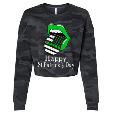 Happy St. Patrick's Day Funny Saint Irish Patrick   Cropped Pullover Crew