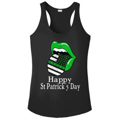 Happy St. Patrick's Day Funny Saint Irish Patrick   Ladies PosiCharge Competitor Racerback Tank