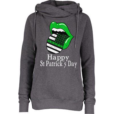 Happy St. Patrick's Day Funny Saint Irish Patrick   Womens Funnel Neck Pullover Hood