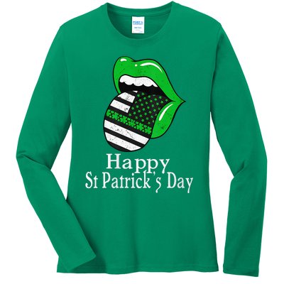 Happy St. Patrick's Day Funny Saint Irish Patrick   Ladies Long Sleeve Shirt