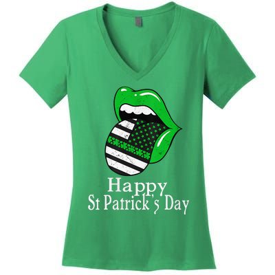 Happy St. Patrick's Day Funny Saint Irish Patrick   Women's V-Neck T-Shirt