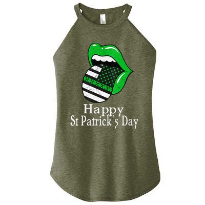 Happy St. Patrick's Day Funny Saint Irish Patrick   Women's Perfect Tri Rocker Tank